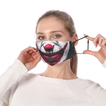 Moda Maske 3D Velika Usta Print Masko Usta Odraslih Ponovno Stroj Tkanine Maske Usta-žarilna Varstvo PM2.5 Virus Prah Maske