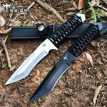Voltron Self-defense vojaški nož, wilderness preživetje saber visoko trdoto prostem naravnost nož, divje preživetje oster nož