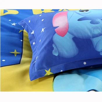 Disney Lilo in Stitch Posteljnina Nabor 3/4 Kosov Modro Odejo Kritje 3D Otroci Soba Dekor za 1,5 m Postelja