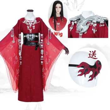 Tian guan ci fu Obupno geist könig Hua cheng Cosplay Schwarz Lang Cosplay Costmes mit mantel alle nastavite Halloween kostum