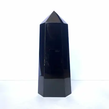 Črni Obsidian Stolp/Točka Naravne Crystal Velike