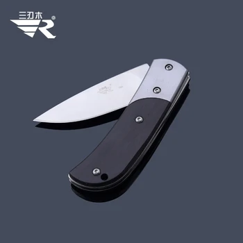 SANRENMU 785 Folding Nož z Lesom Ročaj
