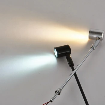 1W LED Sliko Svetloba Namizne svetilke Stojala Pole Lučka Pozornosti Nakit/Phone Store Predstavitev Zaslon Ohišje Srebrna/Črna Lupina