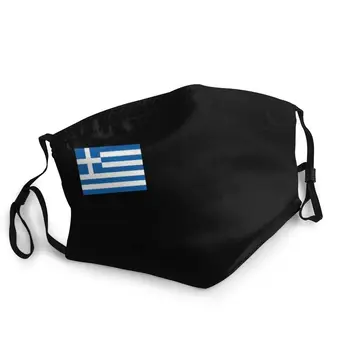 Grčija Zastavo Večkratno Uporabo Unisex Odraslih Masko Moda Klasična Oblika Anti Meglica, Prah Zaščitni Pokrov Respirator Usta Žarilna