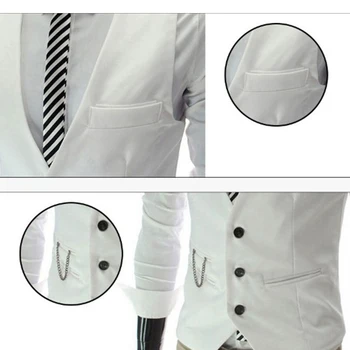 UNIVOS KUNI 2019 Moških Poslovnih Telovnik Slim Fit Soild Barve Obleko Obleke Moški Oblikovanje blagovne Znamke Fantje Prsih Žep Velikih Velikosti 5XL Q6054