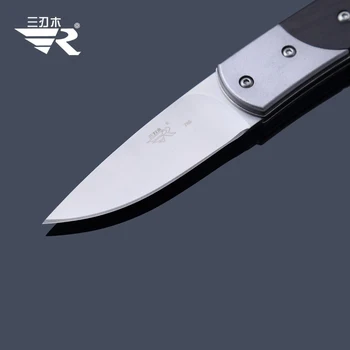 SANRENMU 785 Folding Nož z Lesom Ročaj