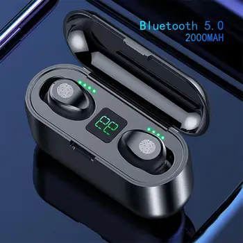 Brezžični V5.0 Bluetooth Slušalke HD Stereo Slušalke Športne Voise Prekličete Nepremočljiva Čepkov Slušalke Z Mikrofonom in Polnjenje Box