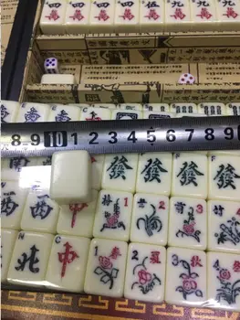 Kitajski Lepa Mah Jong Nastavite v Usnje knjige Polje*144 Ploščic Ploščice / Bambusa