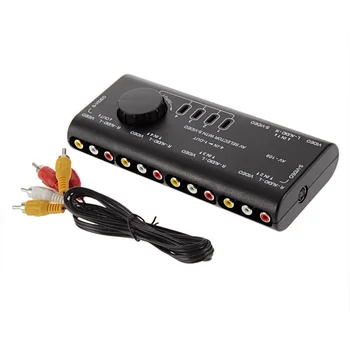 Mayitr 1pc 4 v 1 izhod Audio Video Signal Preklopnik Visoke Kakovosti RCA Splitter Selektor AV preklopnik ZA DVD, VCD TV Kamero