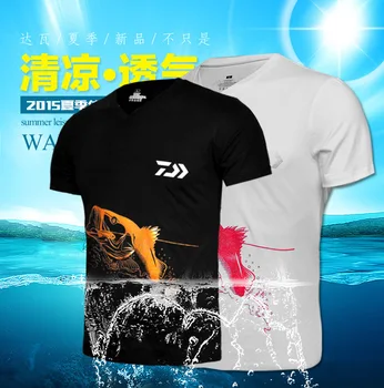2021 Ribolov T Shirt Dawa Daiwa Plus Velikost Oblačila Kratek Rokav Hitro Sušenje, Dihanje Oblačila za Zaščito pred Soncem Pesca DAIWA Pesca