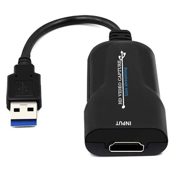 Prenosni USB 3.0, HDMI je združljiv Igre Capture Card 1080P placa de video Zanesljivo pretakanje Adapter Za Oddaje v Živo