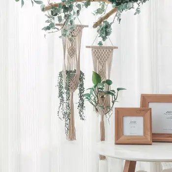Bohemian tkano bombažno nit, viseče košare wall-mounted vaza pribor notranje vrtu okrasni material
