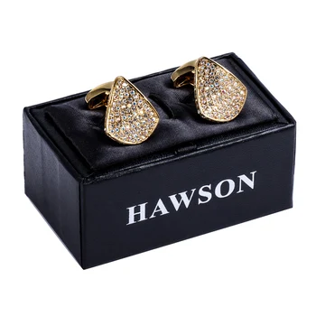 HAWSON Kristalno zapestne gumbe za Moške Nov Prihod Modno Razkošje Nezakonitih francoski Majica zapestne gumbe, Visoko Kakovost Obleke Pribor
