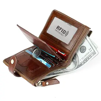 RFID pravega usnja denarnice moške mini mens usnjene denarnice denarnica usnje krava človek kratek moški kovanec torbici