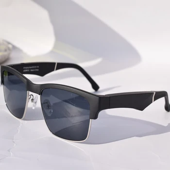 Razkošno Pametne Oči Nositi Očala Brezžična tehnologija Bluetooth Hands-Free (prostoročni Klicanje Glasbe, Audio Odprto Uho Anti-modra Svetloba Leče PLATIŠČA & Frame