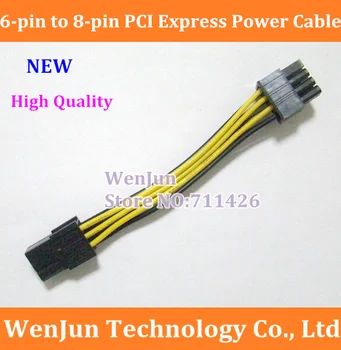Brezplačna Dostava nove PCIE PCI-E 6-pin Ženski 8-pin Moški PCI Express Power Converter Kabla za GRAFIČNO procesno enoto za Video Kartico 18AWG žice
