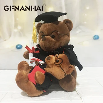 1pc 18 cm kawaii Dr. Medved plišastih igrač polnjene mehko srčkan medvedek živali, lutke Diplomi medved za otroke otrok darilo za rojstni dan