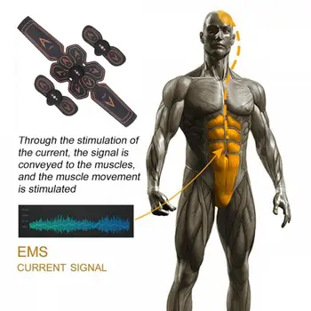 Fitnes Smart EMS Mišice Usposabljanje Simulator USB Polnjenje Trebušne Trener prijazen do Kože Krvni Obtok Domov Telovadnice Oprema