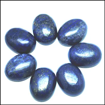 5pcs Brezplačna Dostava Naravne Lapis Lazuli Gem Kamni ovalne oblike Chrysoprase KABINE Ne Izvrtane Luknje Nakit Kar za prodajo kroglice