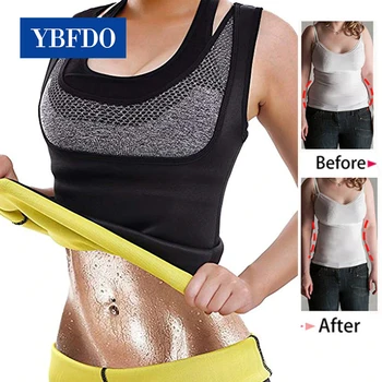 YBFDO Plus Velikost S-6XL Ženske Neoprenske Znoj Savna Telo Oblikovalci Telovnik Pasu Trener Hujšanje Telovnik Shapewear hujšanje Korzet