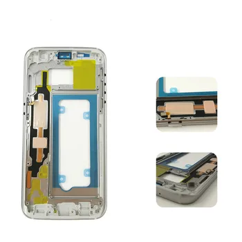 Prvotno Srednjega Okvirja Za Samsung S7 G930 G930F Sredi Plošče Kovinski Okvir Ohišje Ohišje s Stransko Tipko za Nadomestne Dele