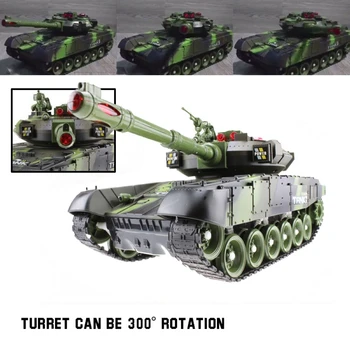 CONUSEA RC Tank Bitka Caterpillar 2.4 G Radijsko Nadzorovano Avto World of Tanks z Vrtljivo Kupolo in Zvok RC Tovornjak Igrače za Boy
