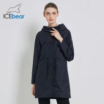 ICEbear 2019 Jeseni nova ženska windbreaker hooded žensk jarek plašč športna ženska oblačila svoboden dolgo oblačila GWF19023I