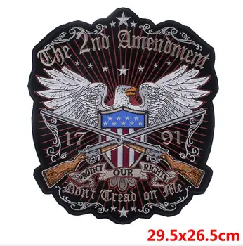 Velika 2. spremembe NE TEKALNE plasti NA meni Rockerji & Orel Obliž MC biker ZDA Zastavo pištolo obliži železa-o Vojaških za telovnik plašč