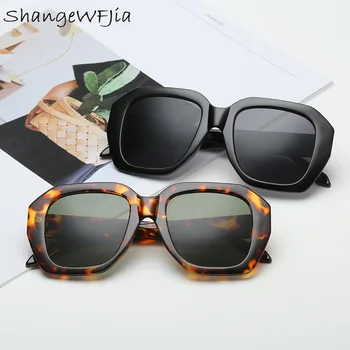 Nova Moda Prevelik sončna Očala Ženske Moški Kvadratnih sončna Očala Moški Letnik Želvovina Cateye sončna Očala Odtenki UV400
