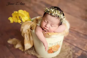 Jane Z Ann Flower Fairy mori Serije Garland Konzervirane Sveži Cvet Headdress Baby Fotografijo Ustrelil Novorojenčka Fotografija rekviziti
