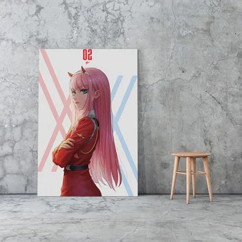 Anime dekle lep anime nič dveh platno slikarstvo dekor wall art slik, študij doma dnevna soba dekoracijo tiskanje plakata