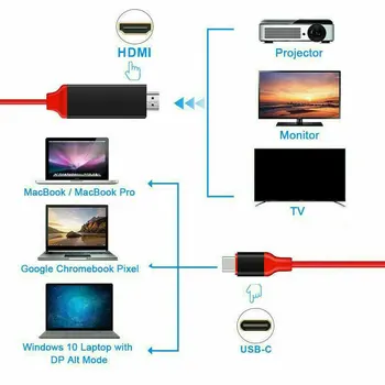 4K MHL Tip C Do HDMI AV TV Kabel Adapter za Samsung Note 10/ 9 /8/ S10 /S9 /S8 Plus Prenosne C Do HDMI Adapter