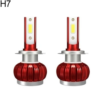 2Pcs H1 H8 H9 H11 H7 HB3 9006 HB4 Avto COB 6000K Super Svetla Svetilke LED Smerniki