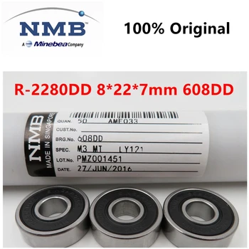 20pcs/100 kozarcev NMB Minebea visoke hitrosti ležaj R-2280DD 8*22*7mm 608DD 608-2RS natančnost miniaturni kroglični ležaji 8mmx22mmx7mm