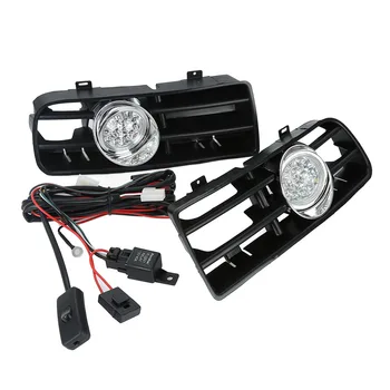 Sprednji Spodnji Odbijač Žar LED Luči za Meglo X Lučka Napeljave Pas za VW 99-04 Avto-styling Luz de nevoeiro