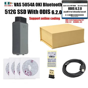 Visoka kakovost vas5054 obd2 Bluetooth optičnega bralnika in najnovejše programske opreme ODIS 6.2.0 podporo ODIS Online za V. W/au.di avto orodje za diagnostiko,