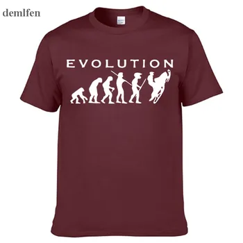 Moda Evolucije Sani print majica s kratkimi rokavi Smešno t-shirt moški kratek rokav bombaž tees vrhovi