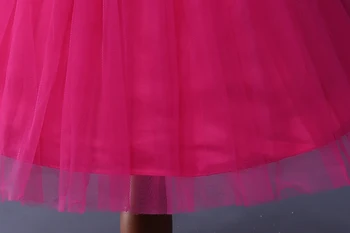 Cutestyles Hot Pink Dekleta Poletje Nove Lepe Obleke Za majhne Otroke Z Veliko Belo Lok GD40814-6