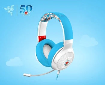 Novo Razer KRAKEN X Doraemon 50. Obletnico Limited edition gaming slušalke nad uho stereo žične igra glasba slušalke za PC
