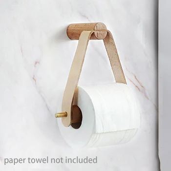Stene Navpični Trak Papirja Imetnik Lesene Shranjevanje Doma Hotelski Restavraciji Trmast Enostavno Namestite Funkcionalne Toaletni Papir Držalo