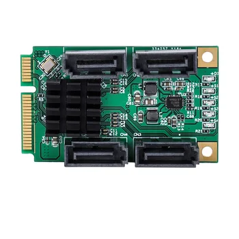 4 Vrata SATA III 6Gbps Mini PCIE PCI-Express 88SE9215 Kartice Krmilnika SATA 3.0 Mini PCI-E Trdi Disk SSD Ac Razširitev Kartice