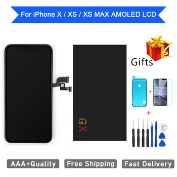 AAA+++ AMOLED GX Za iPhone X XS Max LCD Z 3D na Zaslonu na Dotik Zamenjava Za iPhone X GX Prikaz Brez Mrtvih Pikslov Z darilom