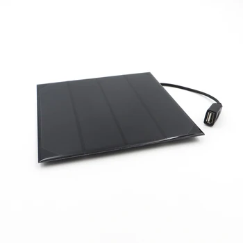 Sončne Celice 6V 4,5 W Polikristalni Solarni Panel Polnilnik DIY Solarno Polnjenje Baterije 30 cm kabel usb 5V USB izhod 6VDC