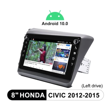 JOYING 8 Inch Android 10 Avto Radio Stereo Auto Avdio Vodja Enote 4G Multimedijski Predvajalnik Carplay Za Honda Civic 2013 Levo Pogon