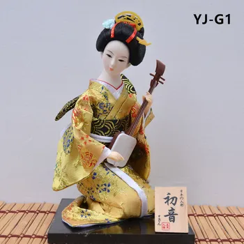 MYBLUE 22 cm Kawaii Tradicionalni Japonski Gejša Kimono Lutka Kiparstvo Japonski Hiši Figur Doma Soba Dekoracijo Dodatki