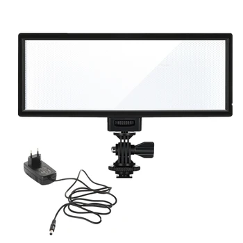 Viltrox L132T Kamera LED video luč Zaslon LCD Bi-Color & Zatemniti Slim DSLR + NAPAJALNIK za Canon, Nikon DV Kamere