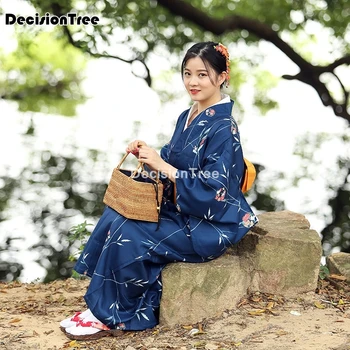 2021 japonski kimono obleko kimono jopico ženske tradicionalni japonski kimono yukata japonski tradicionalni tiskanja dolgo haljo japonska