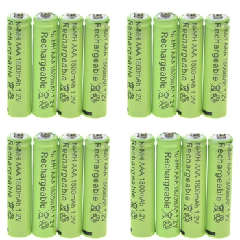 4-44pcs/veliko Novo blagovno Znamko AAA Baterija 1800mah 1,2 V polnilno baterijo zelena za Daljinsko upravljanje Igrača svetlobe brezplačna dostava
