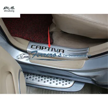 Brezplačna dostava za Chevrolet Captiva 2013-2016 iz nerjavečega jekla izvažajo ploščo, znotraj vrat polico 4pcs/nastavite visoke kakovosti