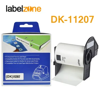 1Rolls DK-11207 58mm Die-cut Termični Papir Združljive za Brother Tiskalnik za Nalepke Bele knjige DK11207 DK Papir 207 za QL-500